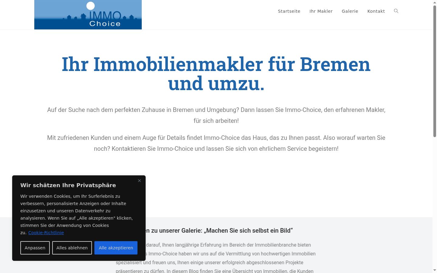 Screenshot tal-banner tal-kunsens muri qabel kwalunkwe interazzjoni