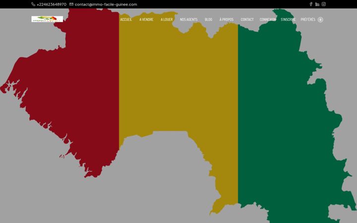 Screenshot of immo-facile-guinee.com