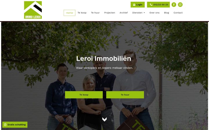 Screenshot of immo-leroi.be