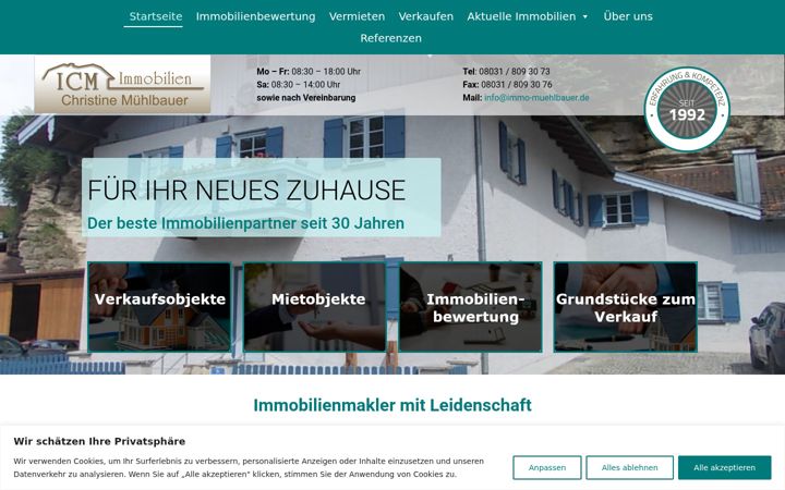 Screenshot of immo-muehlbauer.de