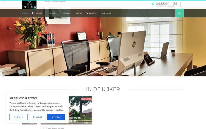 Screenshot of immo-optimo.be