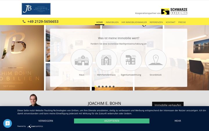 Screenshot of immo-schwarze-haan.de
