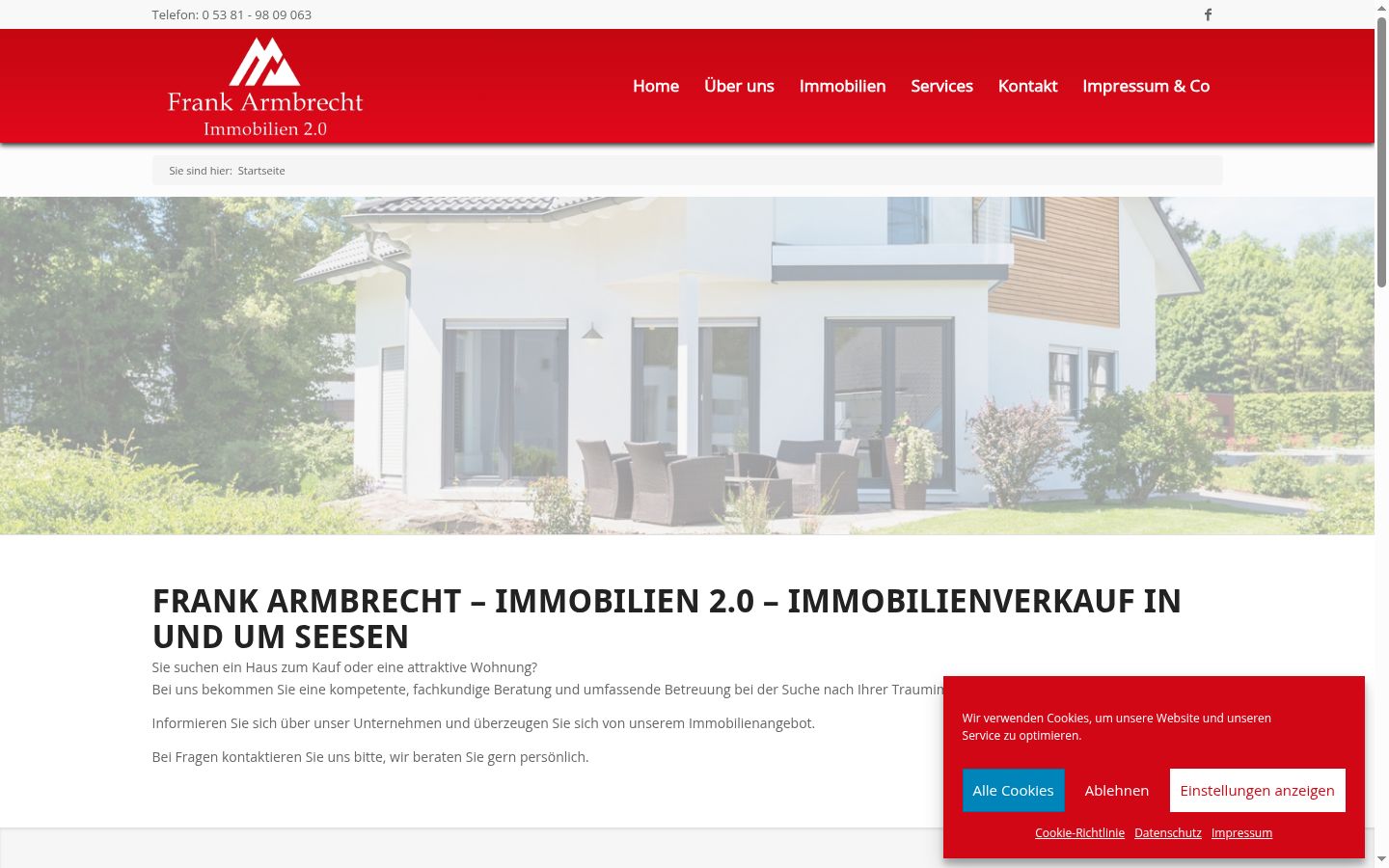 Screenshot tal-banner tal-kunsens muri qabel kwalunkwe interazzjoni