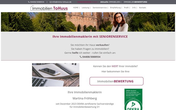 Screenshot of immo-tohuus.de