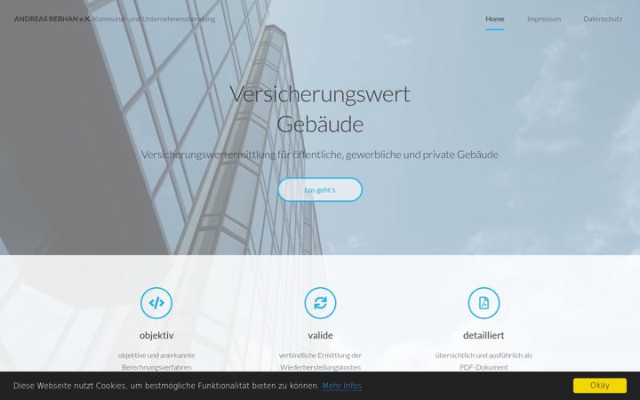 Screenshot of immo-versicherungswert.de