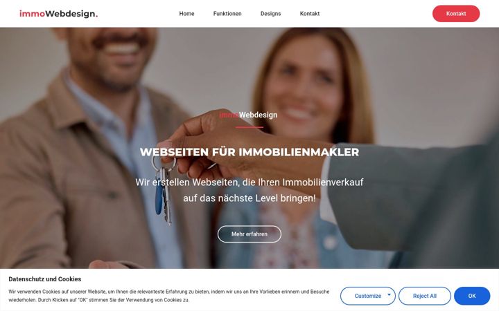 Screenshot of immo-webdesign.com