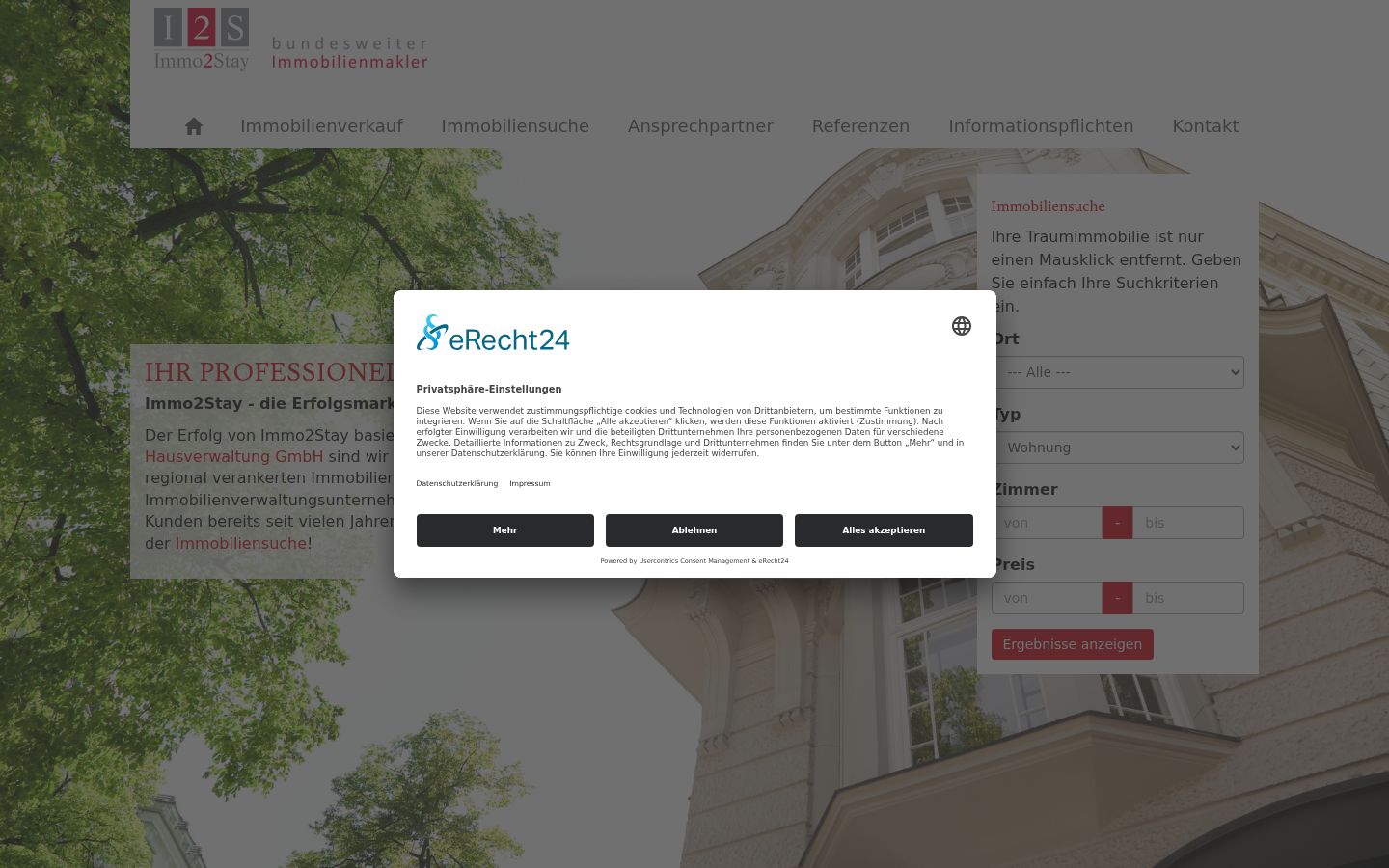 Screenshot of the consent banner shown before any interaction