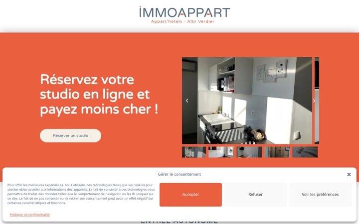 Screenshot of immoappart.fr
