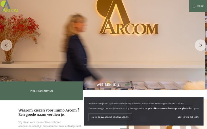 Screenshot of immoarcom.be