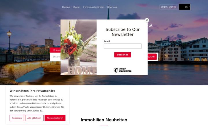 Screenshot of immoathome.ch