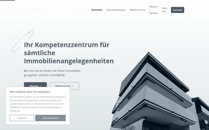 Screenshot of immobene.ch