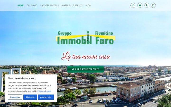 Screenshot of immobilfarofiumicino.it
