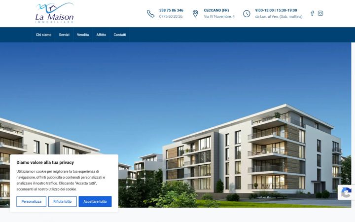 Screenshot of immobiliare-lamaison.com