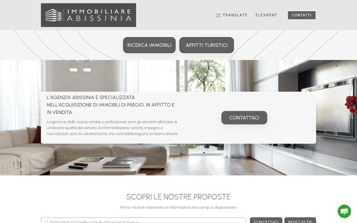 Screenshot of immobiliareabissinia.com