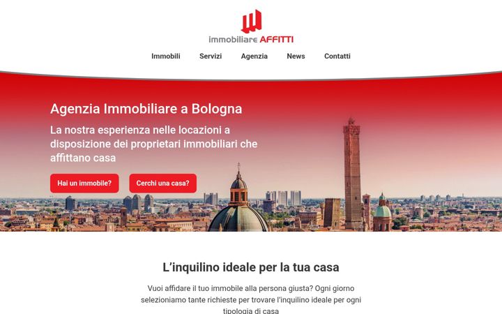 Screenshot of immobiliareaffittibologna.it