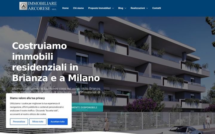Screenshot of immobiliarearcorese.it