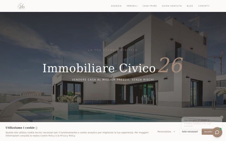 Screenshot of immobiliarecivico26.it
