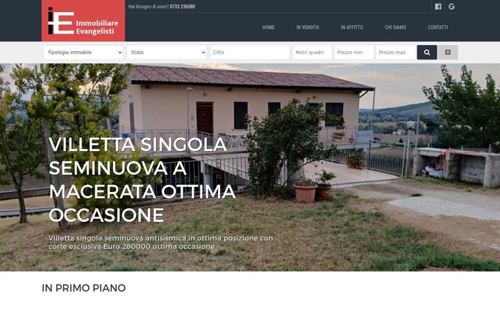 Screenshot of immobiliareevangelisti.it