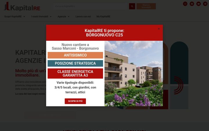 Posnetek zaslona immobiliarekapitalre.it