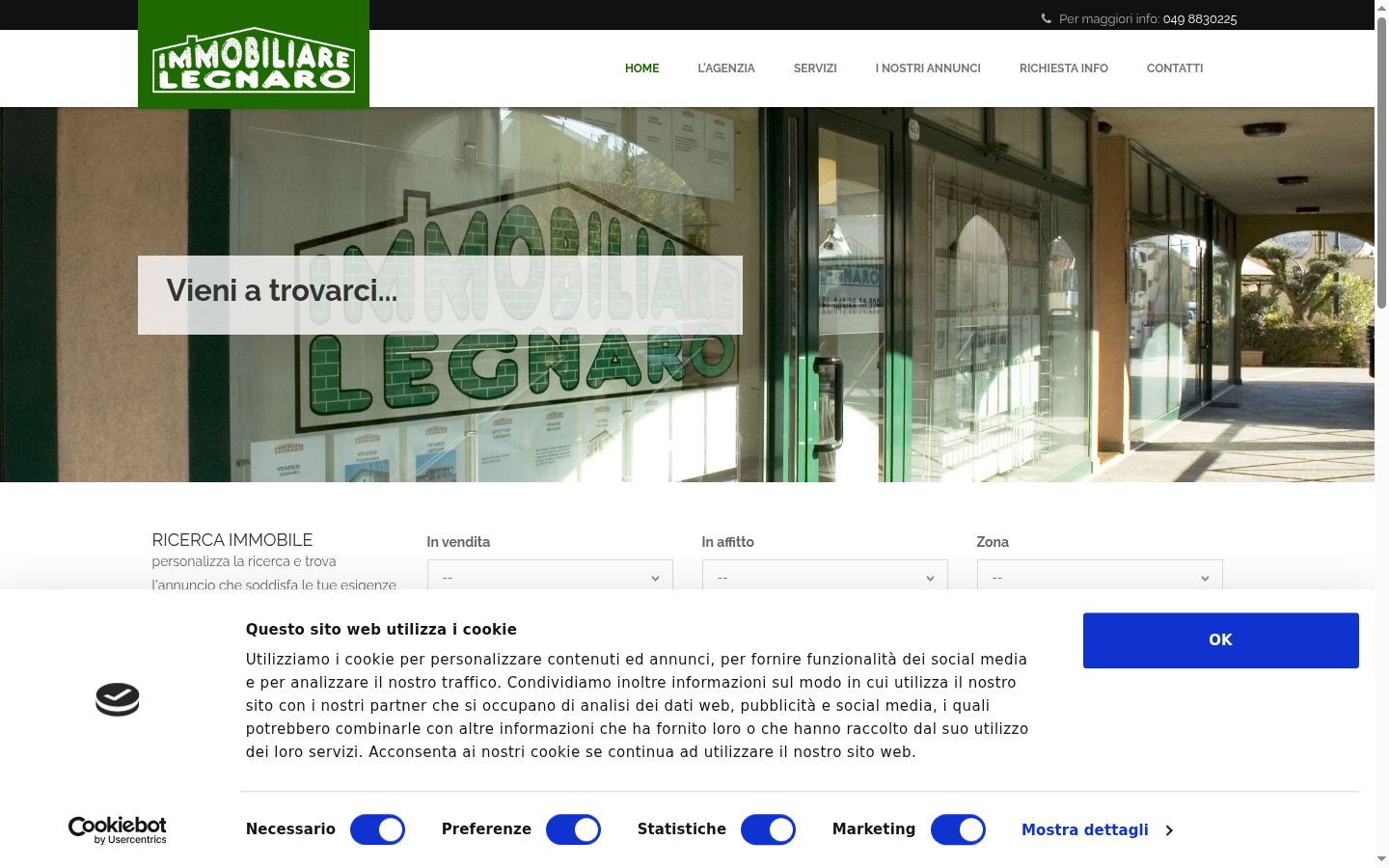 Snímka obrazovky banera súhlasu zobrazeného pred akoukoľvek interakciou