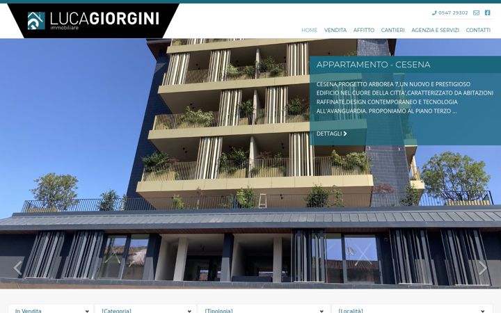 Screenshot of immobiliarelucagiorgini.com