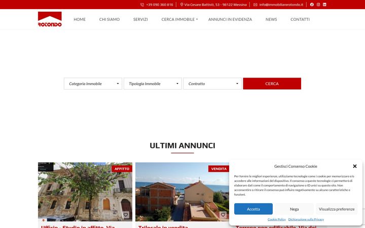 Screenshot of immobiliarerotondo.it