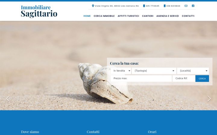 Screenshot of immobiliaresagittarioravenna.com