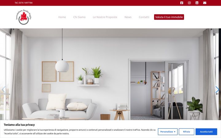 Screenshot of immobiliarestudiovirgilio.it