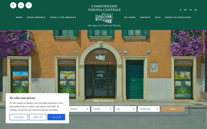 Screenshot of immobiliareveronacentrale.it