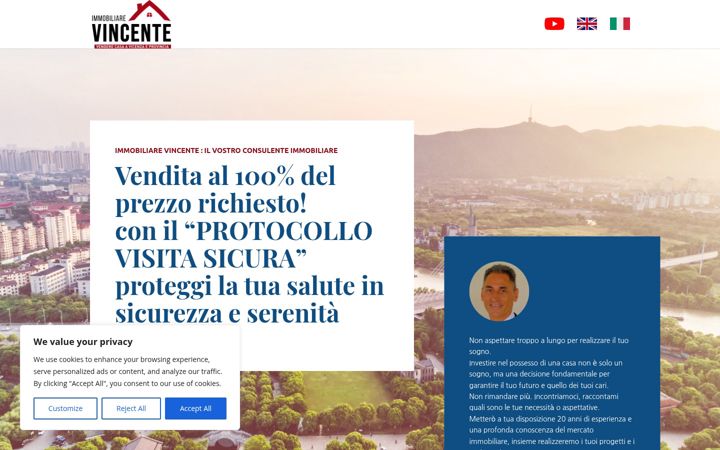 Screenshot of immobiliarevincente.it
