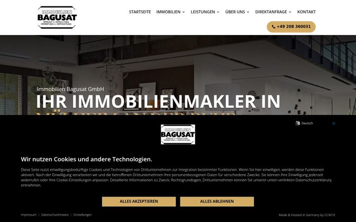 Screenshot of immobilien-bagusat.de