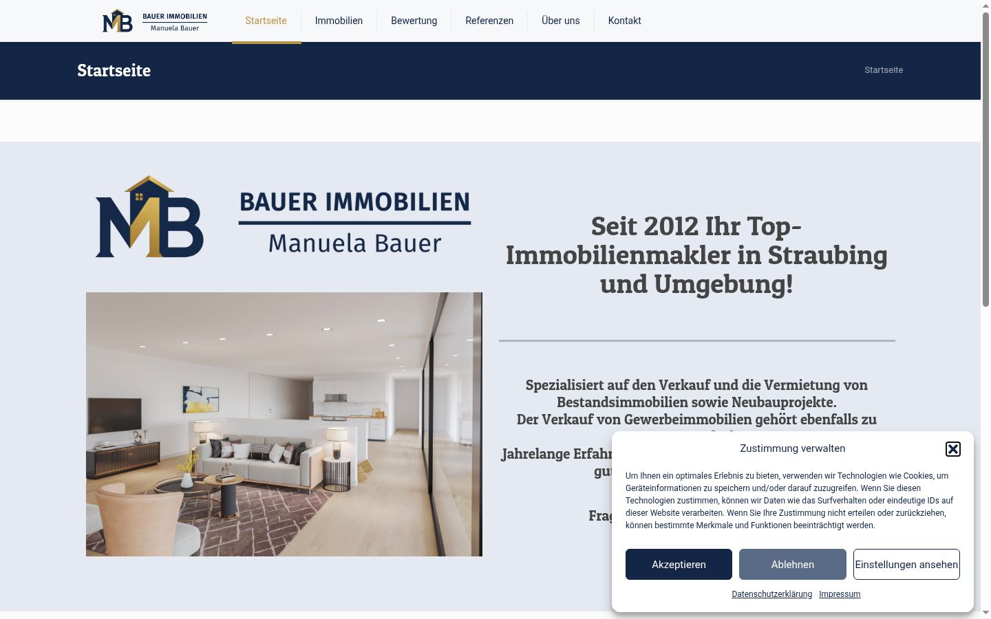 Screenshot tal-banner tal-kunsens muri qabel kwalunkwe interazzjoni