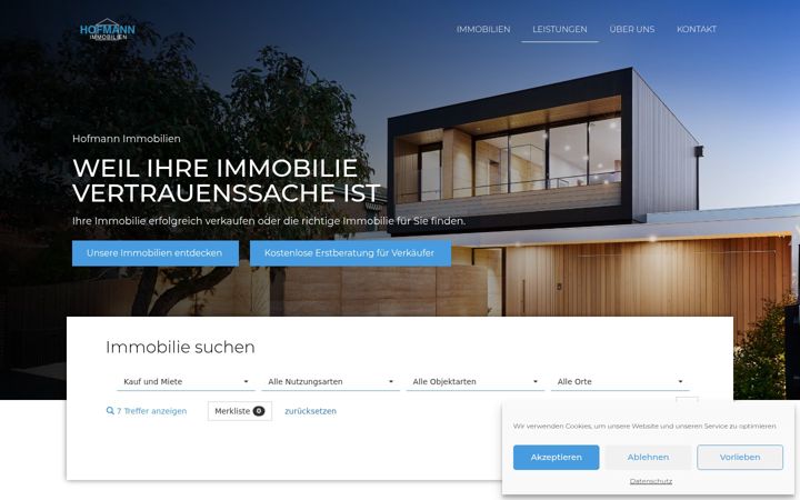 Screenshot of immobilien-bayreuth.net