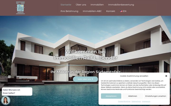 Screenshot of immobilien-bender.com