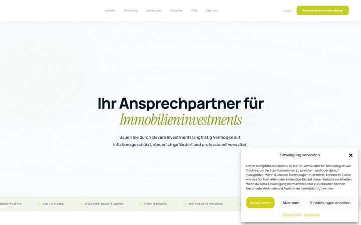 Screenshot of immobilien-campus.org