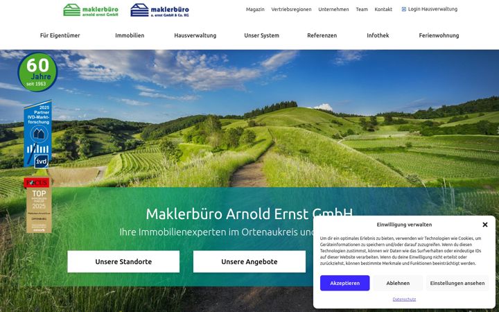 Skærmbillede af immobilien-ernst.com