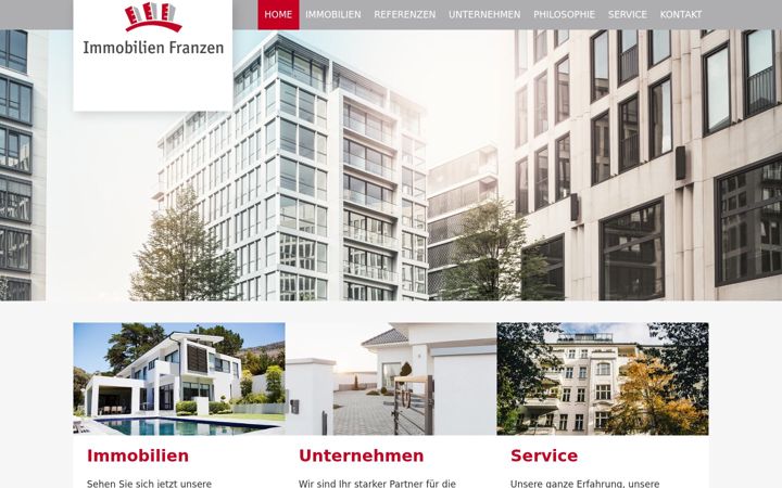 Ekrano kopija immobilien-franzen.de