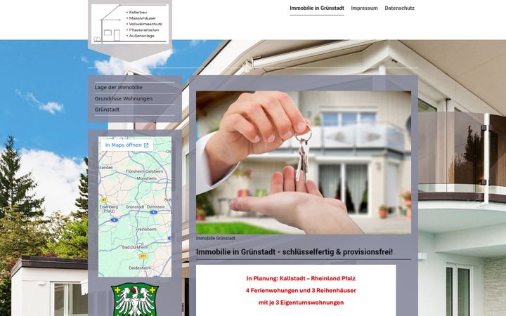 Screenshot of immobilien-gruenstadt.eu