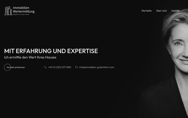 Screenshot of immobilien-gutachterin.com