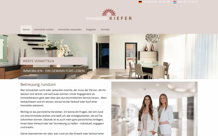 Screenshot of immobilien-kiefer.de