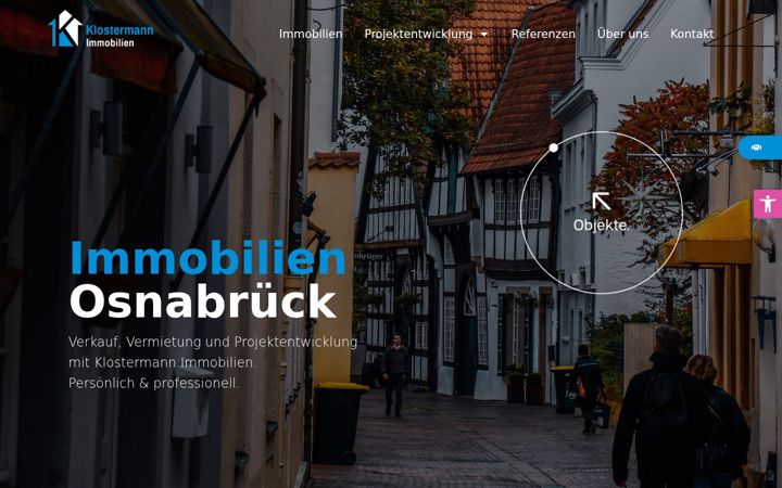 Screenshot of immobilien-klostermann.de