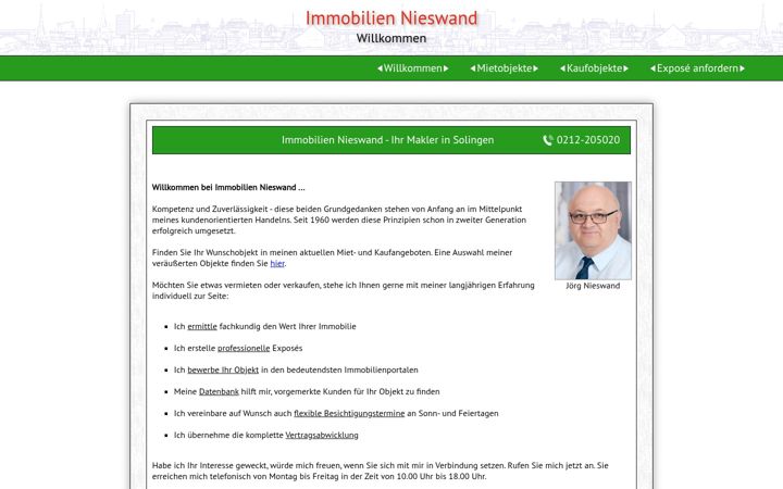 Screenshot of immobilien-nieswand.de