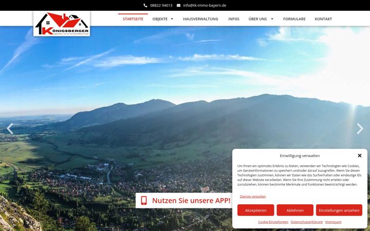 Screenshot of immobilien-oberammergau.de