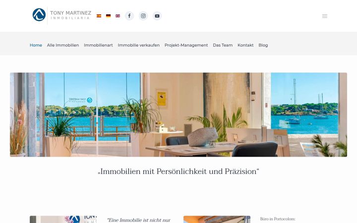 Screenshot of immobilien-portocolom.com