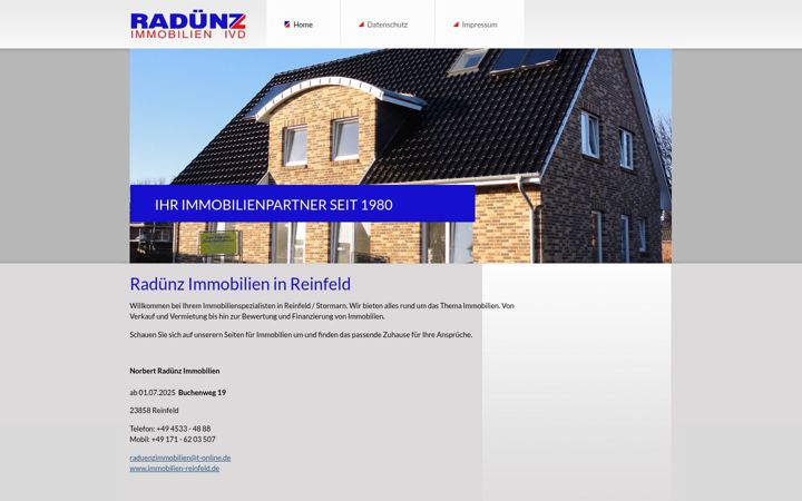 Screenshot of immobilien-reinfeld.de