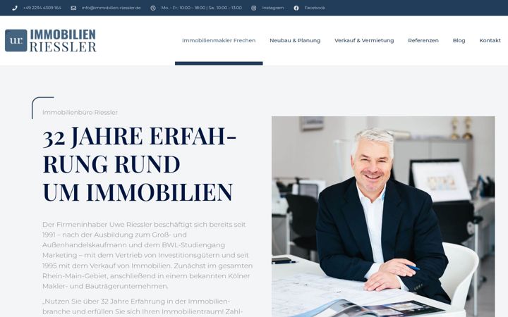 Screenshot of immobilien-riessler.de