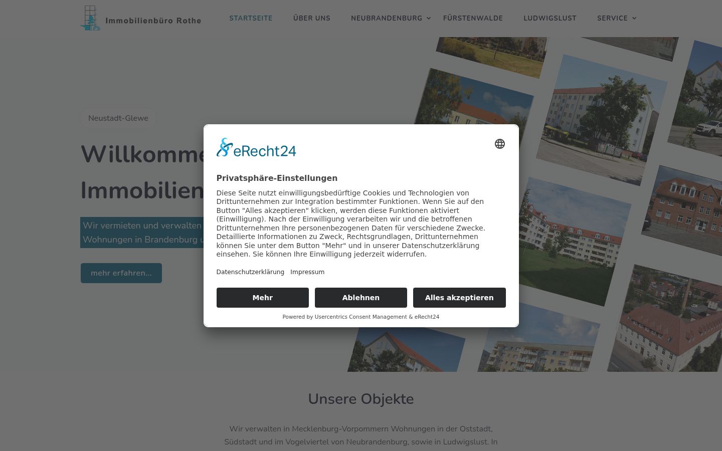 Screenshot of the consent banner shown before any interaction