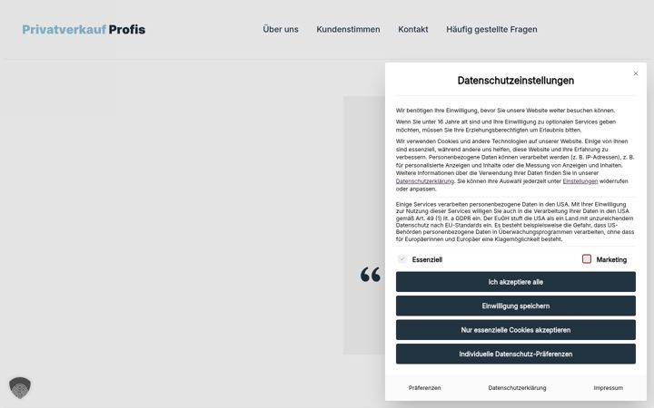 Screenshot of immobilien-sherpa.de