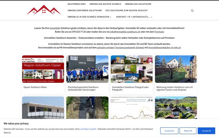 Screenshot of immobilien-solothurn.com