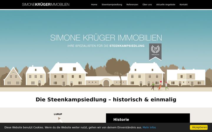 Screenshot of immobilien-steenkampsiedlung.de